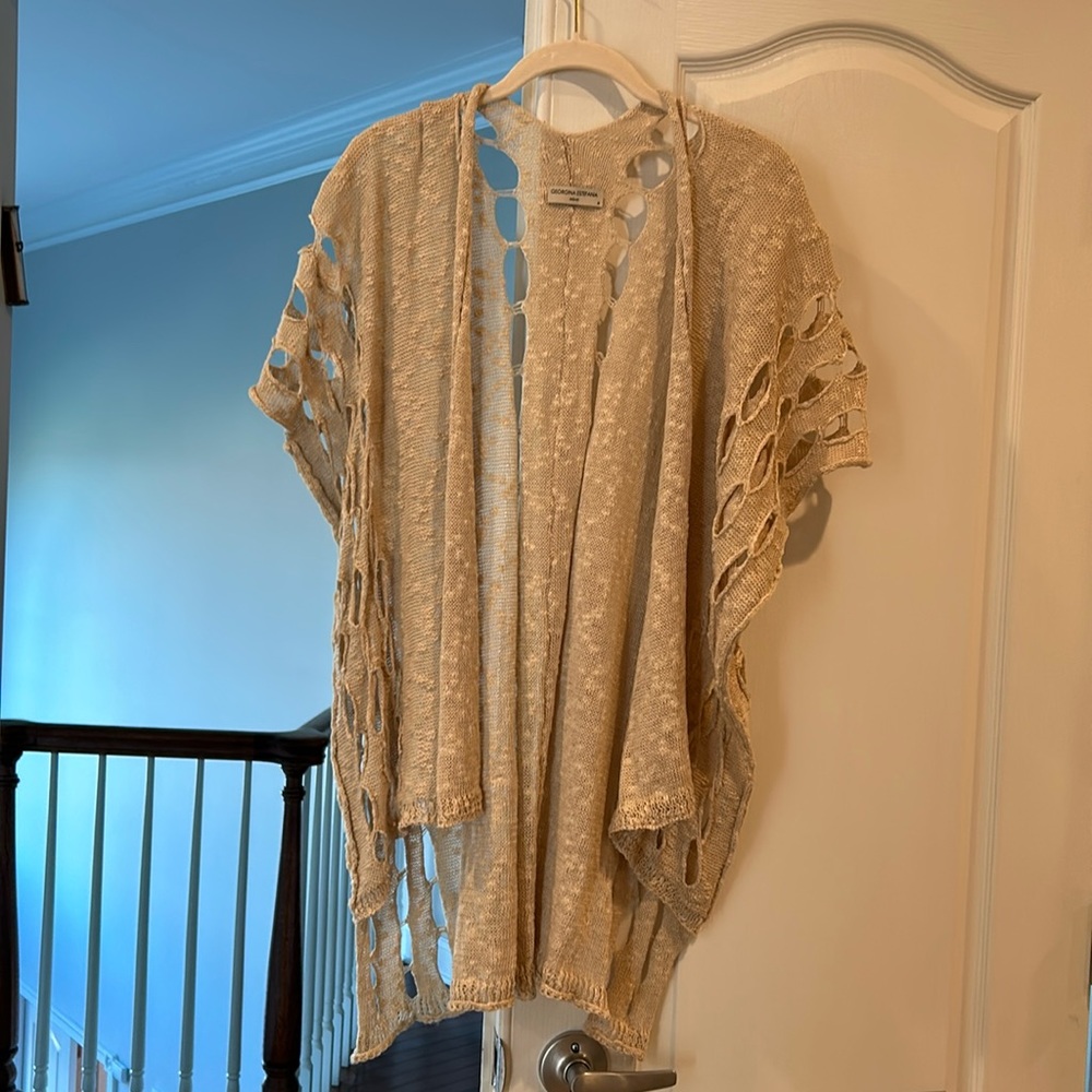 Beautiful hand knit open vest